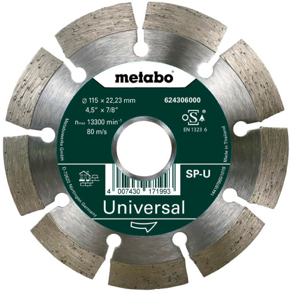 Алмазный отрезной круг Metabo SP-U Universal, 115x22,23 мм