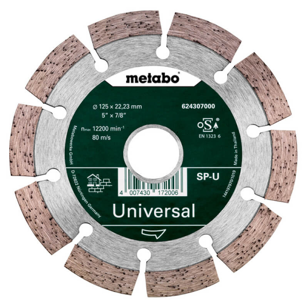 Алмазний відрізний круг Metabo SP-U Universal, 125x22,23 мм