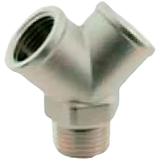 З'єднувач ABAC 2х1/4”F-1/4”M-1/2”M з 3 отворами