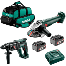 Набор аккумуляторных инструментов Metabo: болгарка W 18 7-125, перфоратор KH 18 LTX 24, 2х4.0 Ah, з/у ASC 55 в сумке