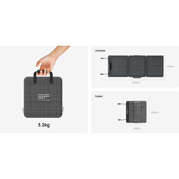 Портативна сонячна панель EcoFlow 60W Solar Panel, 60 Вт