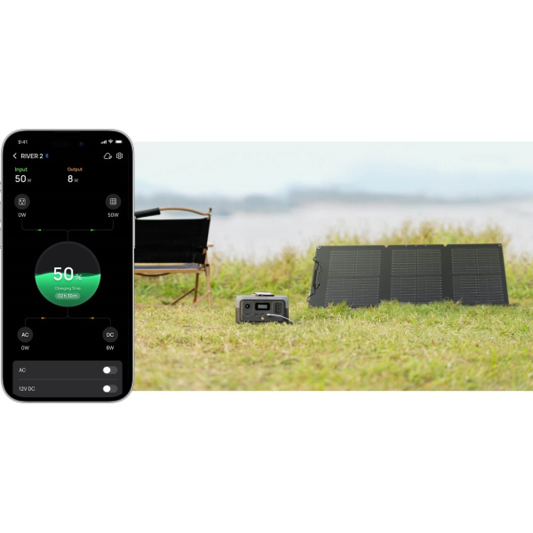 Портативна сонячна панель EcoFlow 60W Solar Panel, 60 Вт