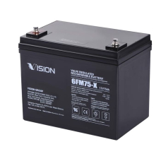 Аккумуляторная батарея Vision FM, 12 V, 75 Ah, AGM