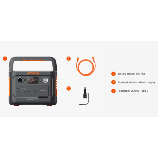 Зарядная станция Jackery Explorer 300 Plus, 288 Вт/час, 300 Вт