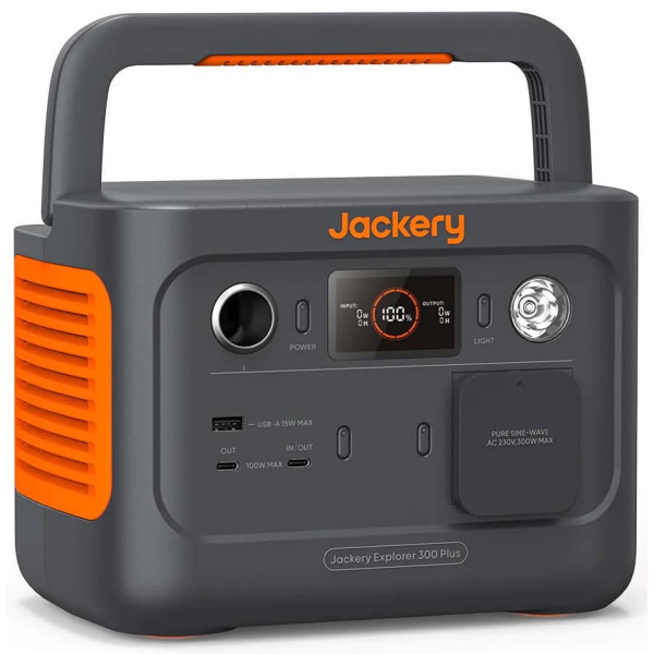 Зарядна станція Jackery Explorer 300 Plus, 288 Вт/год, 300 Вт + сонячна панель Jackery SolarSaga 40, 40 Вт