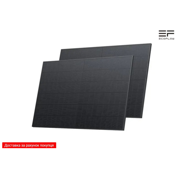 Набор стационарных солнечных панелей EcoFlow 2х400W Solar Panel, 400 Вт