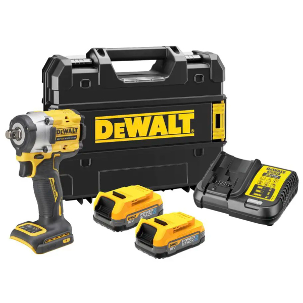 Акумуляторний гайковерт DeWALT DCF921E2T, 2x18V XR PowerStack 1.7 Ah, з/п у TSTAK