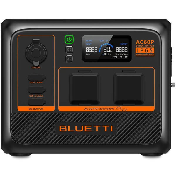 Зарядная станция Bluetti AC60P, 504 Вт/час, 600 Вт