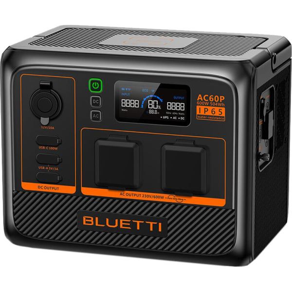 Зарядная станция Bluetti AC60P, 504 Вт/час, 600 Вт