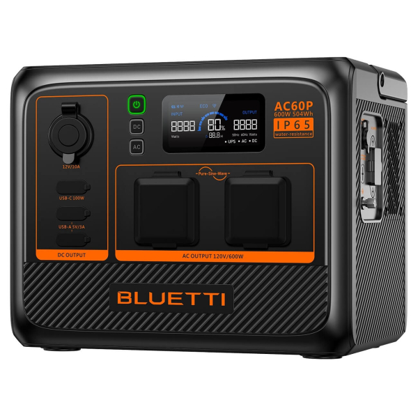 Зарядная станция Bluetti AC60P, 504 Вт/час, 600 Вт