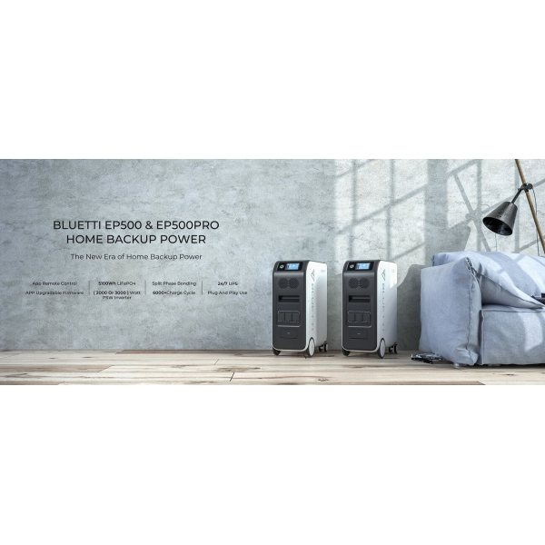 Зарядная станция Bluetti EP500Pro, 5120 Вт/час, 3000 Вт