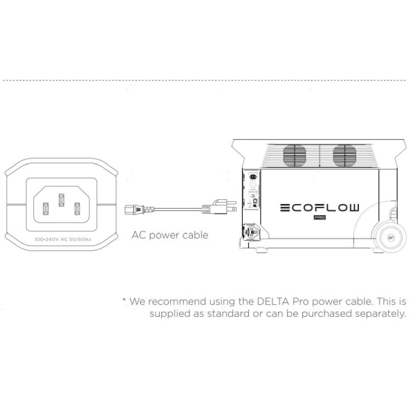 Адаптер заземления портативной электростанции EcoFlow DELTA Pro, DELTA 2 Max, DELTA 2 или DELTA Max (C14)