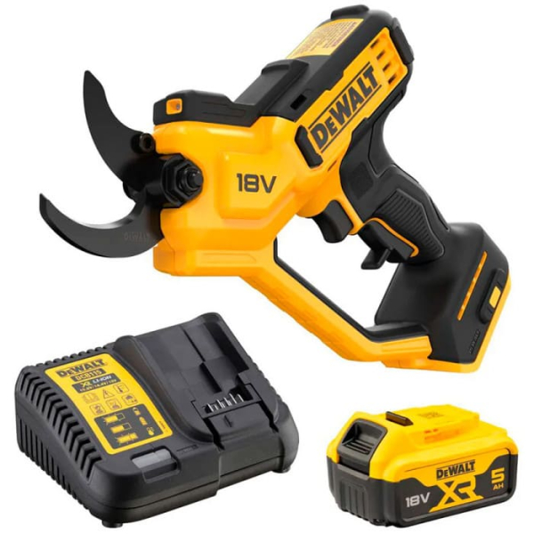 Секатор акумуляторний DeWalt DCMPP568P1, 18V, 1x5.0 Ah, DCB1104