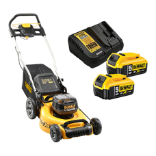 Аккумуляторная газонокосилка DeWalt DCMW564P2, 2x5.0 Ah, DCB1104