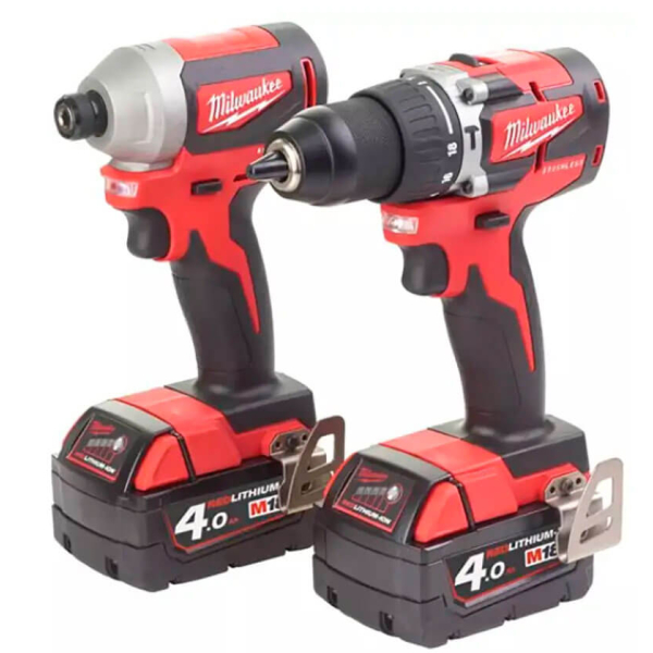 Набір із двох акумуляторних інструментів безщіткових Milwaukee M18 CBLPP2A-402C