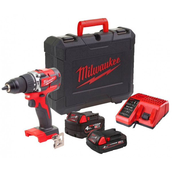 Аккумуляторный ударный шуруповерт Milwaukee M18 CBLPD-422C, 1x2.0Ah, 1x4.0Ah, з/у, в кейсе