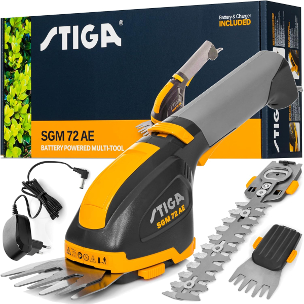 Аккумуляторный кусторез-газонные ножницы Stiga SGM102AE, 2 лезвия, 10.8V 2.5 Ah, з/у