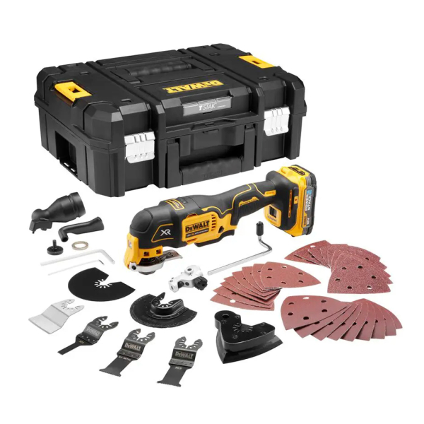 Акумуляторний багатофункціональний інструмент DeWalt DCS356E1T, 1xXR PowerStack 1.7Ah, без з/п, валіза TSTAK