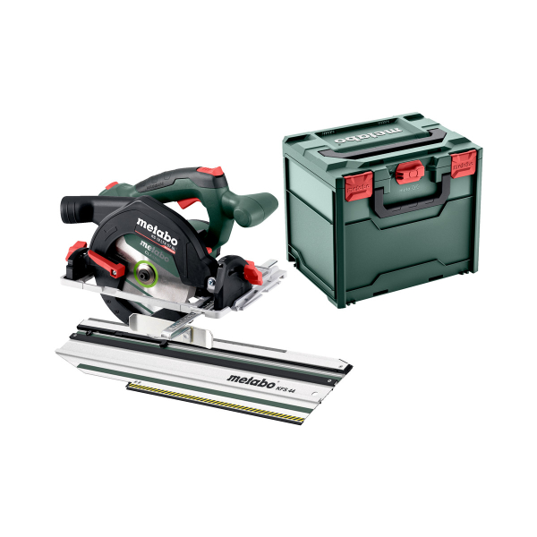 Акумуляторна дискова пила Metabo KS 18 LTX 57 BL, каркас, з торцювальною шиною, в кейсі Metabox