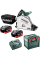 Акумуляторна занурювальна дискова пила Metabo KT 18 LTX 66 BL, 2xLiHD 8.0Ah, з/п ASC 145, кейс