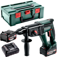Аккумуляторный перфоратор Metabo KH 18 LTX 24, 2x4.0 Ah, ASC 55, кейс MetaBox 145 L
