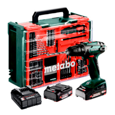 Аккумуляторный шуруповерт Metabo BS 18 Set, 2x2.0 Аh, з/у SC 36, комплект принадлежностей