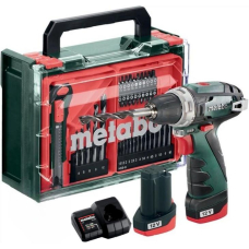 Акумуляторний ударний шуруповерт Metabo PowerMaxx SB Basic, 2х2.0 Ah, з/п LC 24, кейс Mobile Workshop Mini