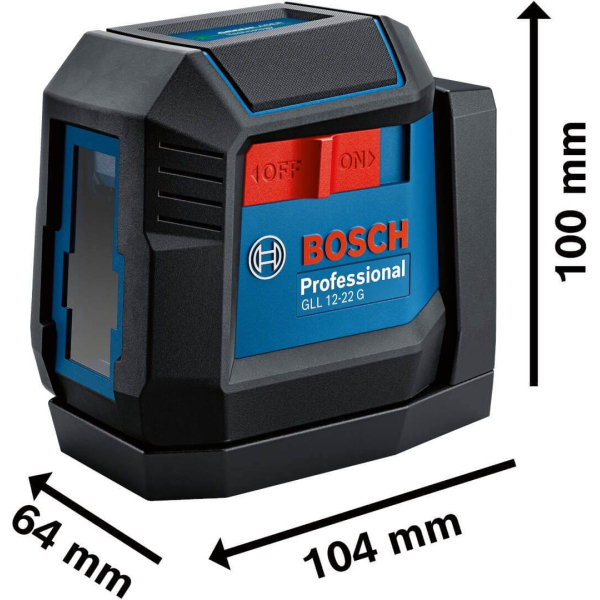 Лазерный нивелир Bosch Professional GLL 12-22 G с батарейками и чехлом
