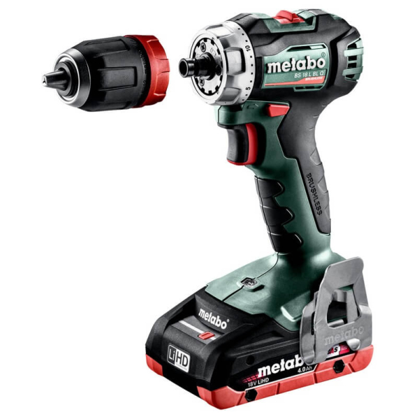 Аккумуляторный шуруповерт Metabo BS 18 L BL Q, 2xLiHD 4.0 Ah, з/у ASC 55, в MetaBox 145