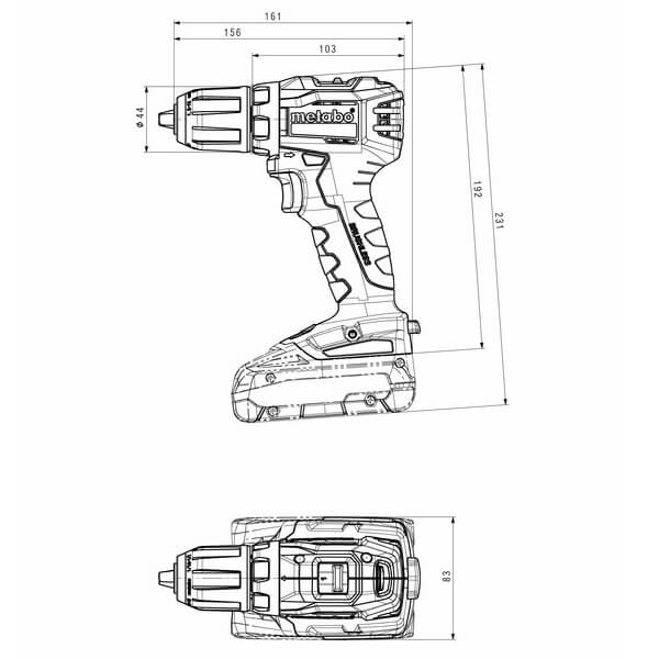 Акумуляторний шуруповерт Metabo BS 18 L BL, 2xLiHD 4.0 Ah, з/п ASC 55, в MetaBox 145