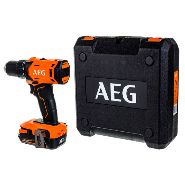 Аккумуляторный шуруповерт AEG BS18G4-202C, 2 акб 2Ah, з/у, кейс