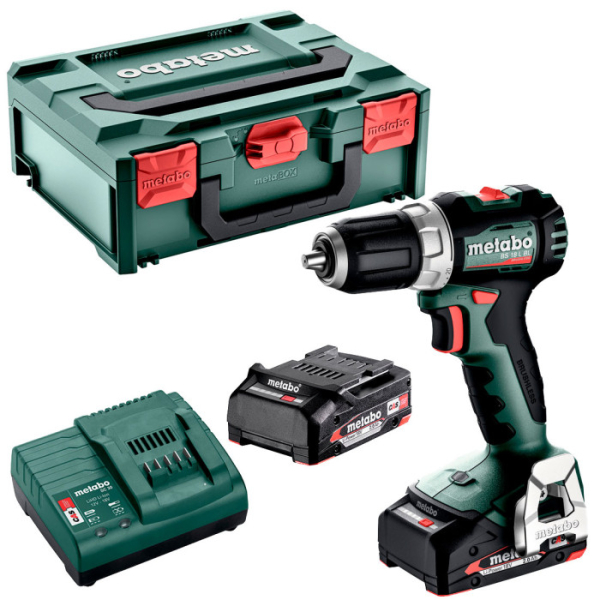 Аккумуляторный шуруповерт Metabo BS 18 L BL, 2x2.0 Ah, SC 36, кейс MetaBox 145