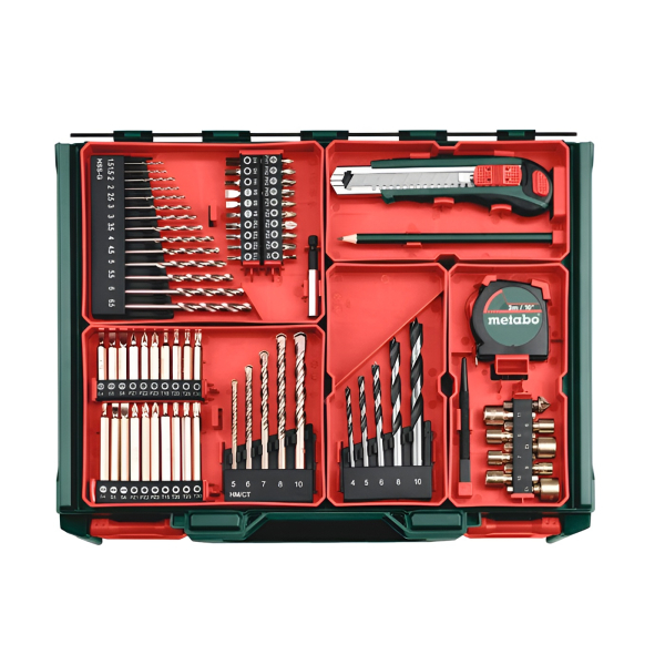 Ударний дриль Metabo SBE 650, комплект 78 шт