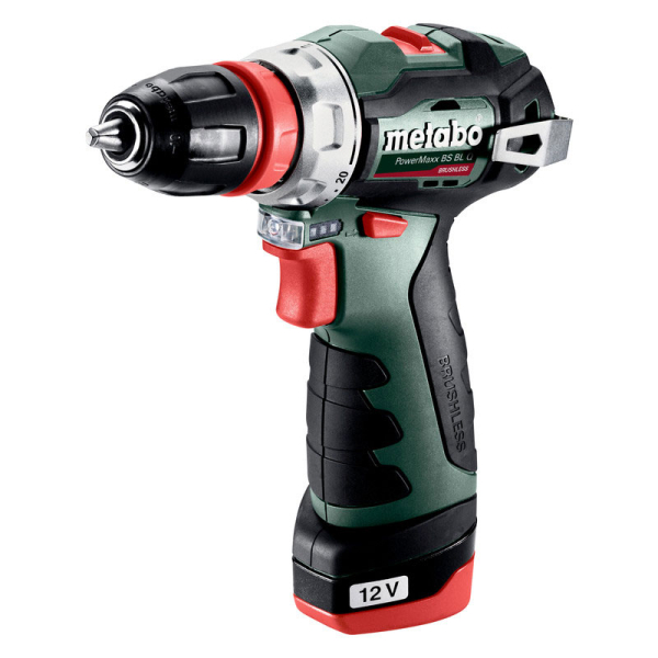 Аккумуляторный шуруповерт Metabo PowerMaxx BS BL Q, 12V 2x2.0 Ah, LC 24, кейс
