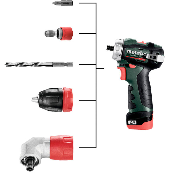Аккумуляторный шуруповерт Metabo PowerMaxx BS BL Q, 12V 2x2.0 Ah, LC 24, кейс