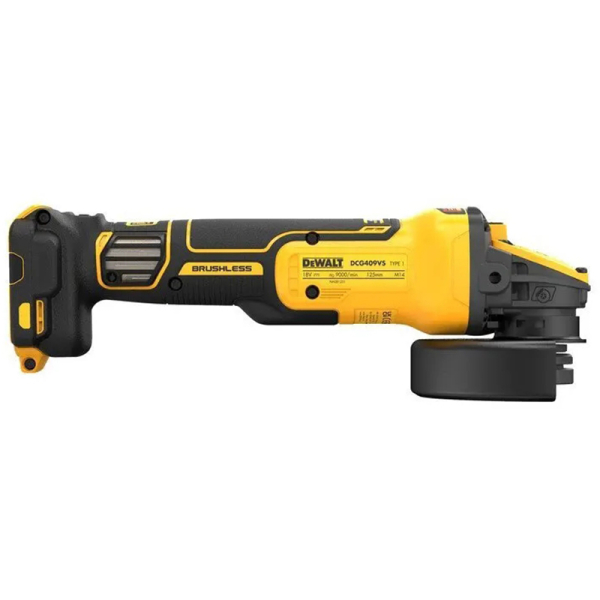 Аккумуляторная угловая шлифмашина DeWalt DCG409VSNT, каркас у кейсе