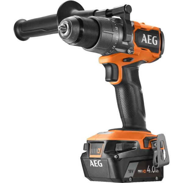 Акумуляторний ударний дриль-шуруповерт AEG BSB18C3BL-402C, 2x4.0 Ah, з/п, кейс
