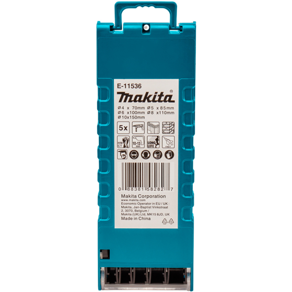Набір свердел по бетону Makita Long Life, 5 шт