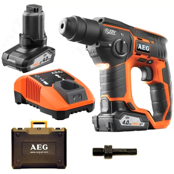 Акумуляторний перфоратор AEG BBH 12 LI-402C, 2x4.0Ah, з/п, кейс