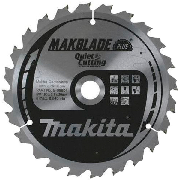 Пильный диск Makita MAKBlade Plus 190x20 мм, 24Т