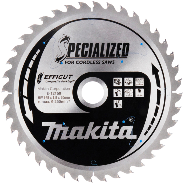 Диск Makita Efficut Specialized по дереву 165x20 мм 40T