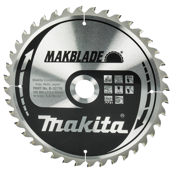 Диск Makita MAKBlade по дереву 260x30 мм, 40T