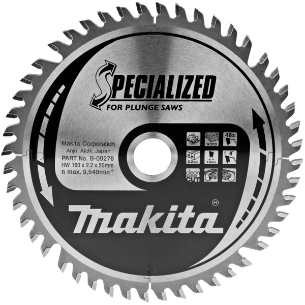 Пильный диск Makita Specialized для погружных пил 160х20 мм 48T
