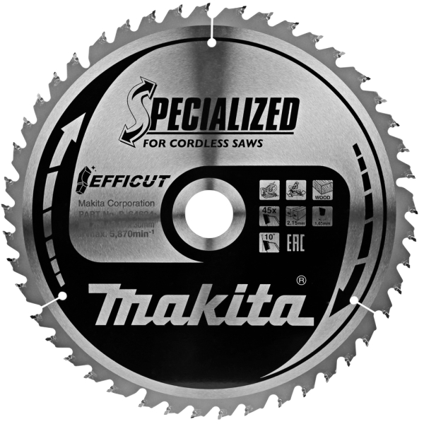 Диск Makita Efficut Specialized 260х30 мм 45Т