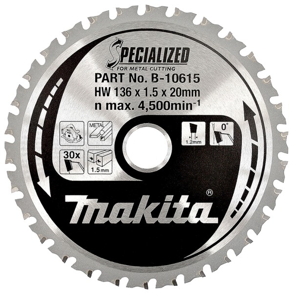 Диск Makita SPECIALIZED по стали 136x20 мм, 30T