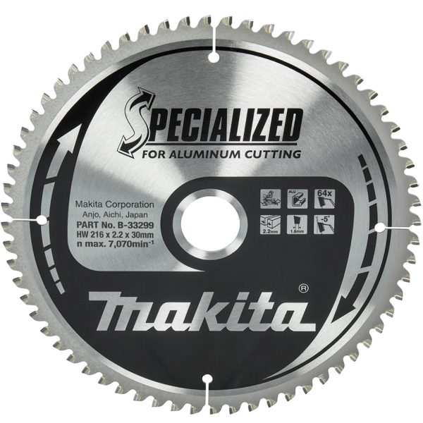 Диск Makita SPECIALIZED по алюминию 216x30 мм, 64T