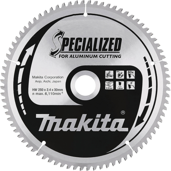 Диск Makita SPECIALIZED по алюминию 250x30 мм, 100T