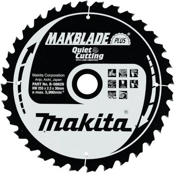 Пильный диск Makita MAKBlade Plus 255x30 мм, 32Т