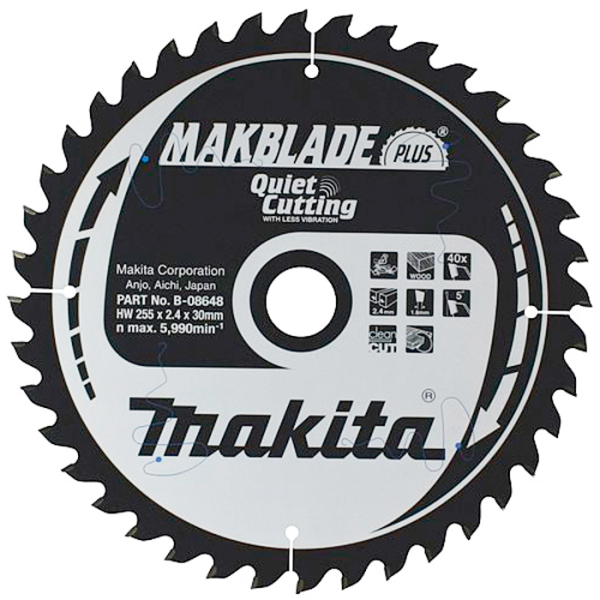 Пильный диск Makita MAKBlade Plus 255x30 мм, 40Т