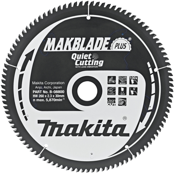 Пильный диск Makita MAKBlade Plus 260x30 мм, 100Т